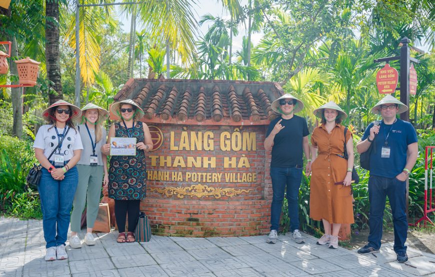 Combo Entry ticket: Thanh Ha Pottery Park and Cam Thanh Basket Boat ride for 2 pax